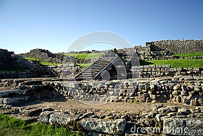 Hadrianâ€™s Wall Ruins Stock Photo